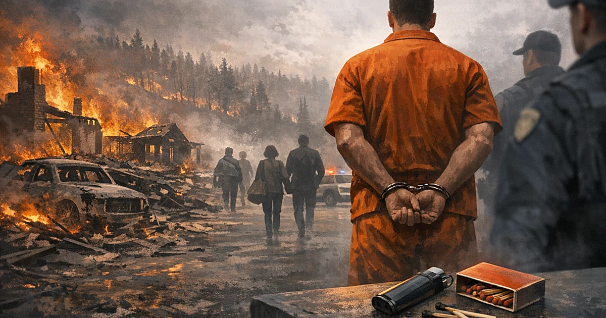 Featured image for: Convicted felon charged with arson after Spokane wildfire destroys 700 structures, displaces 67,000