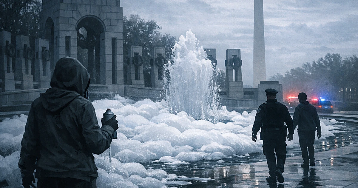 Featured image for: Woman who vandalized World War II Memorial claims protest motive as federal felony charges mount